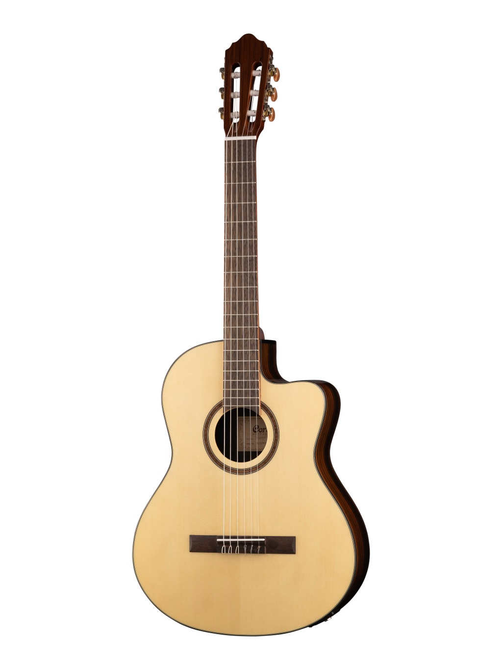 Classic Series Классическая гитара со звукоснимателем, с вырезом, Cort AC160CF-NAT