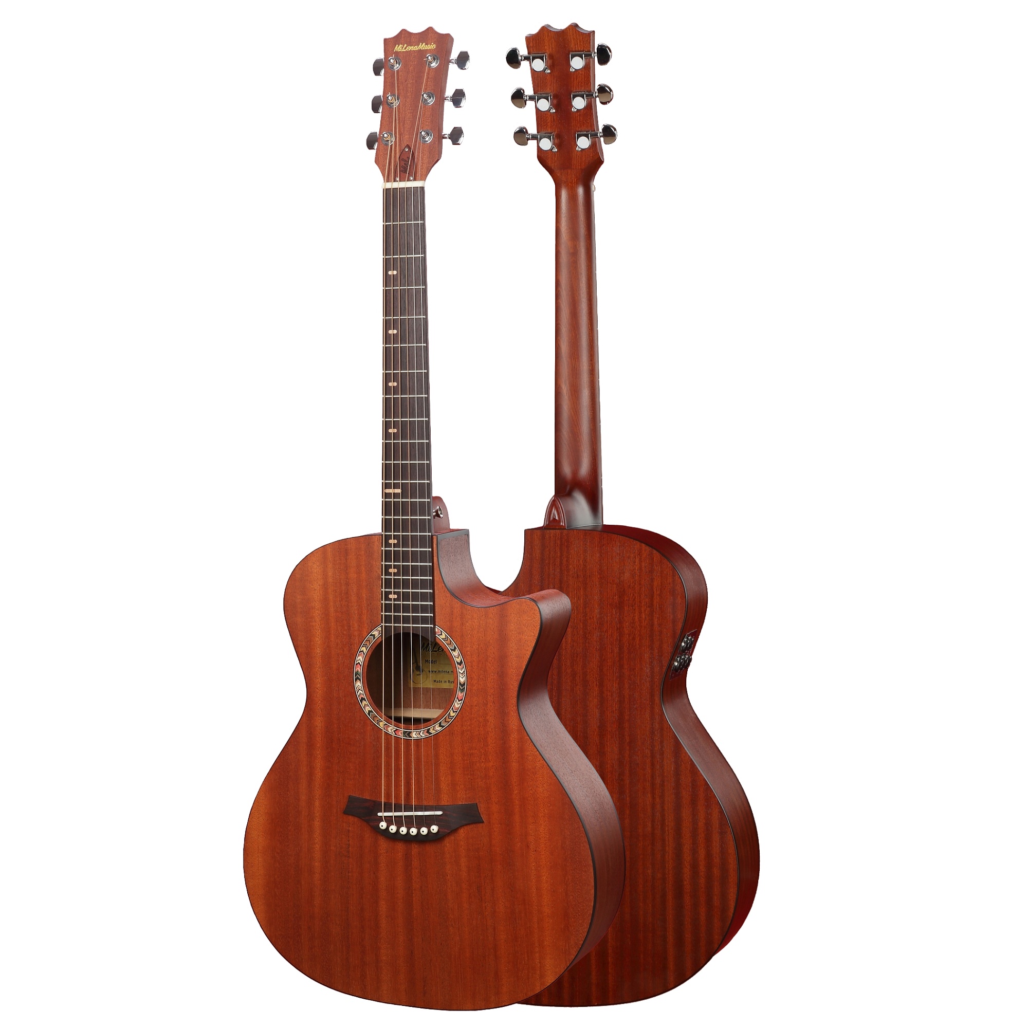 Гитара трансакустическая, MiLena Music ML-GA1-MAH/TEQ — изображение 3