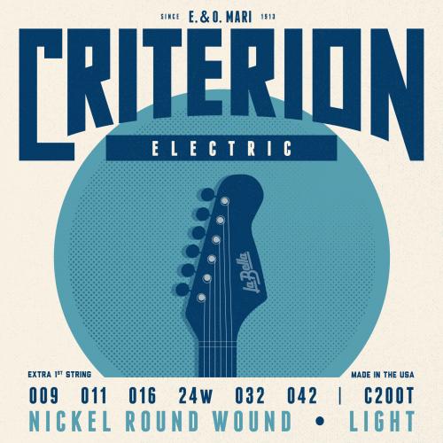Комплект струн для электрогитары, никелированные, 9-42, La Bella C200T Criterion