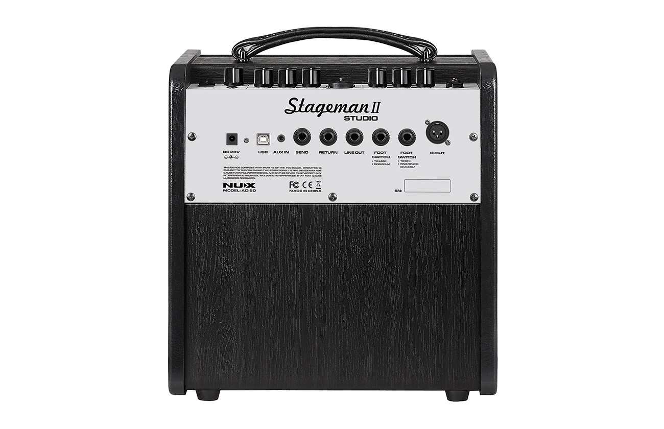 Комбоусилитель для акустической гитары, 60Вт, Nux AC-60 Stageman II — изображение 3