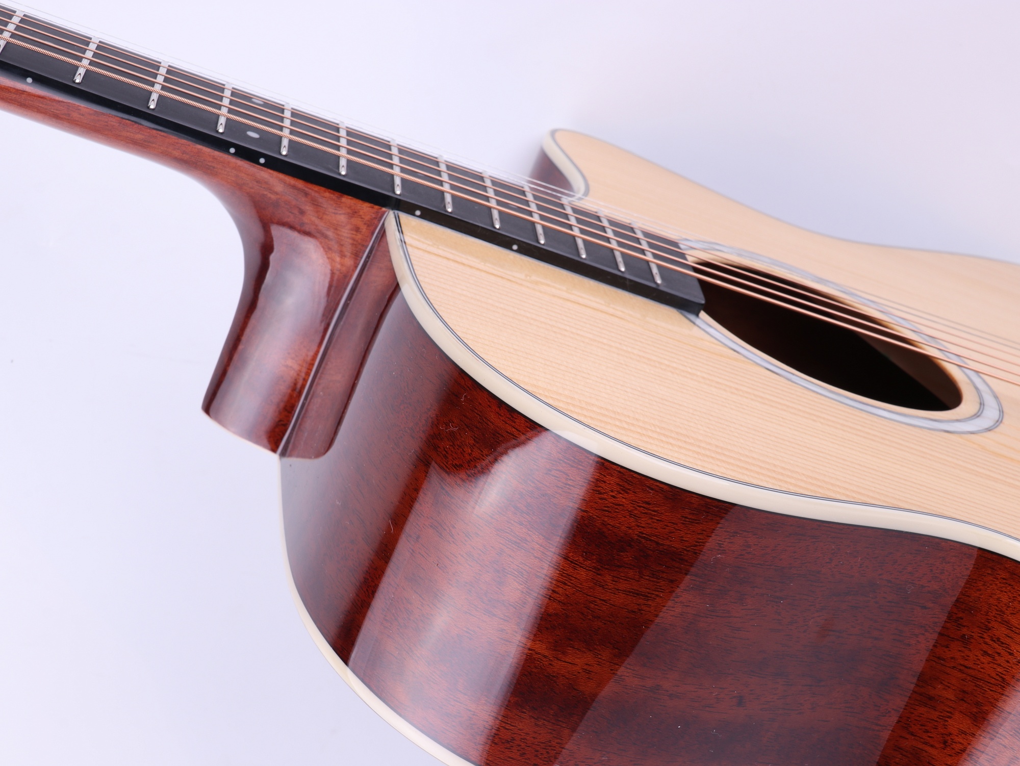Акустическая гитара, с вырезом, цвет натуральный, Magna M-85 — изображение 3