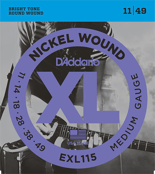 Струны для электрогитары Blues/Jazz Rock 11-49 D`Addario EXL115 XL NICKEL WOUND