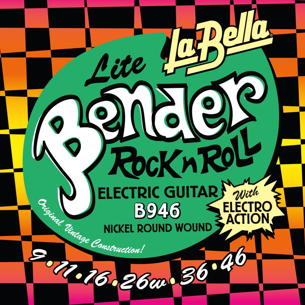 Комплект струн для электрогитары, никелированные, 9-46, La Bella B946 The Bender Lite