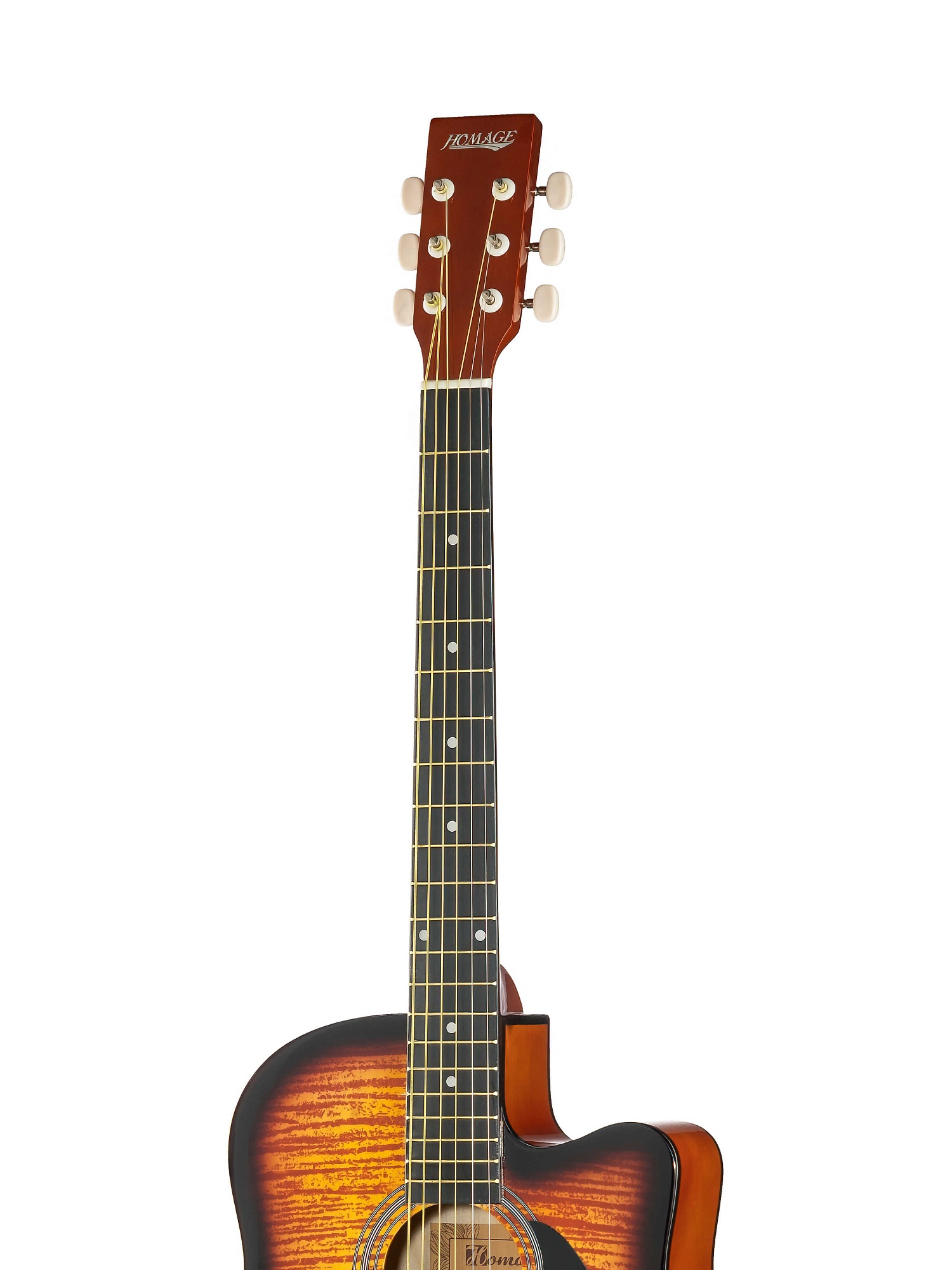 Фольковая гитара вырез HOMAGE LF-3800CT-SB — изображение 2