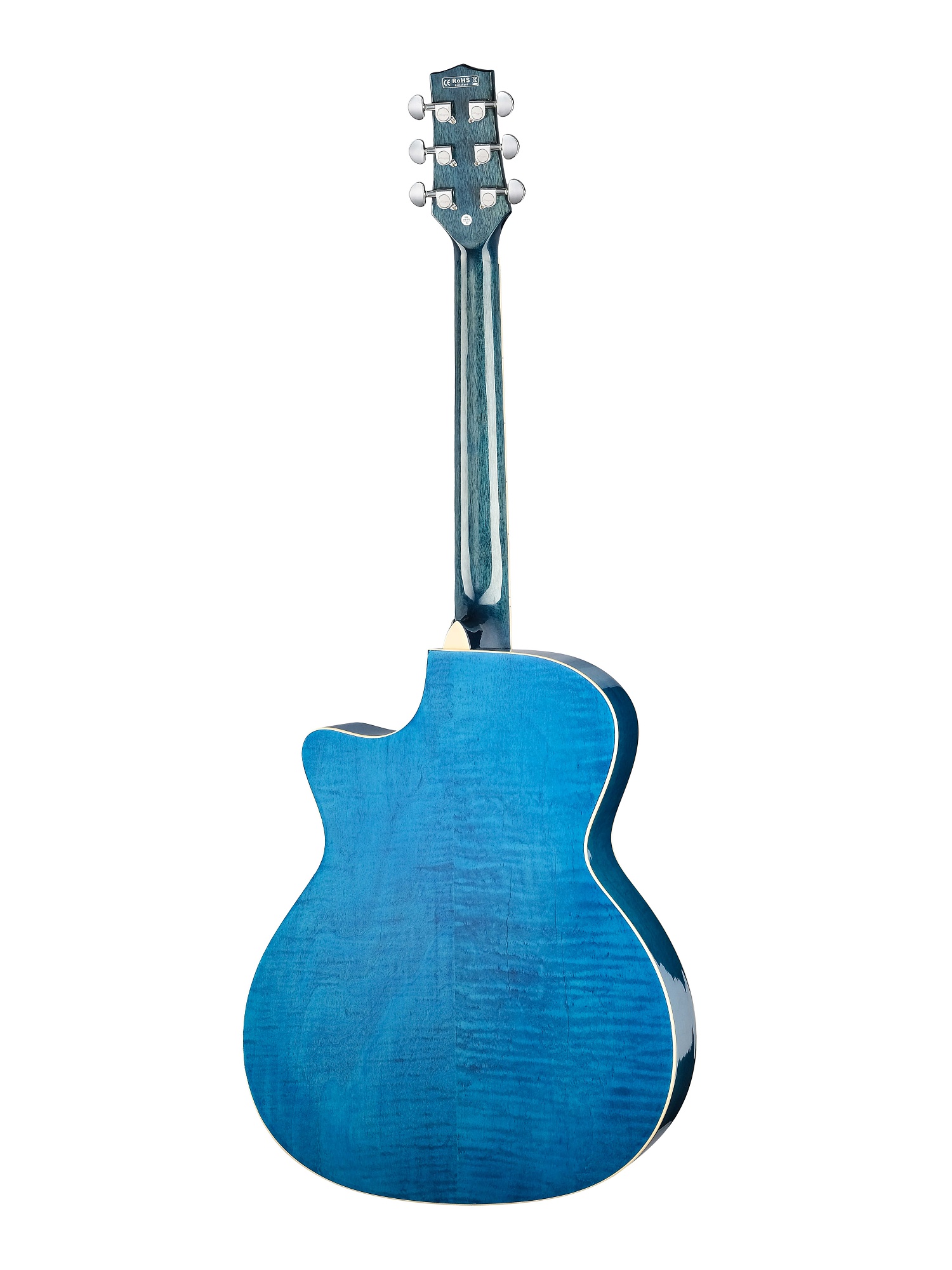 Акустическая гитара, с вырезом, синяя, Magna MG-07-BL — изображение 4