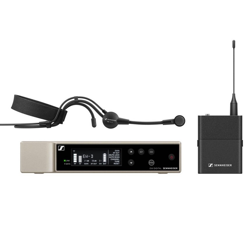 Радиосистема с головным микрофоном, 552-607.8 МГц, Sennheiser 508712 EW-D ME3 SET (R4-9)
