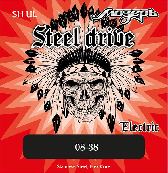 Комплект струн для электрогитары, сталь, 8-38, Мозеръ SH-UL Steel Drive
