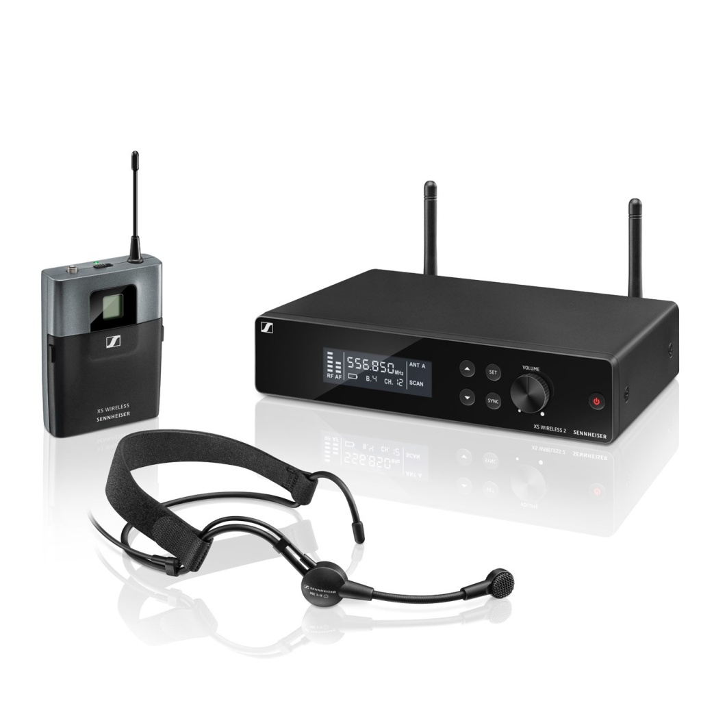 Беспроводная микрофонная система с головным микрофоном, 614-638 МГц, Sennheiser 507130 XSW 2-ME3-B