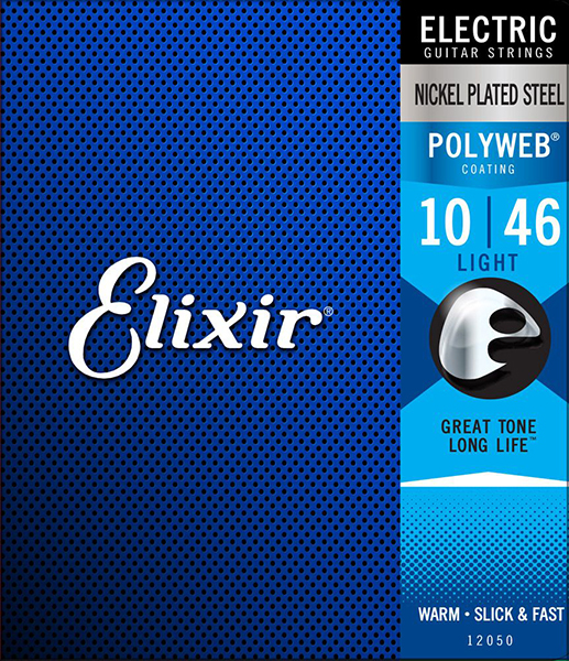 Комплект струн для электрогитары, Light, никелированная сталь, 10-46, Elixir 12050 POLYWEB
