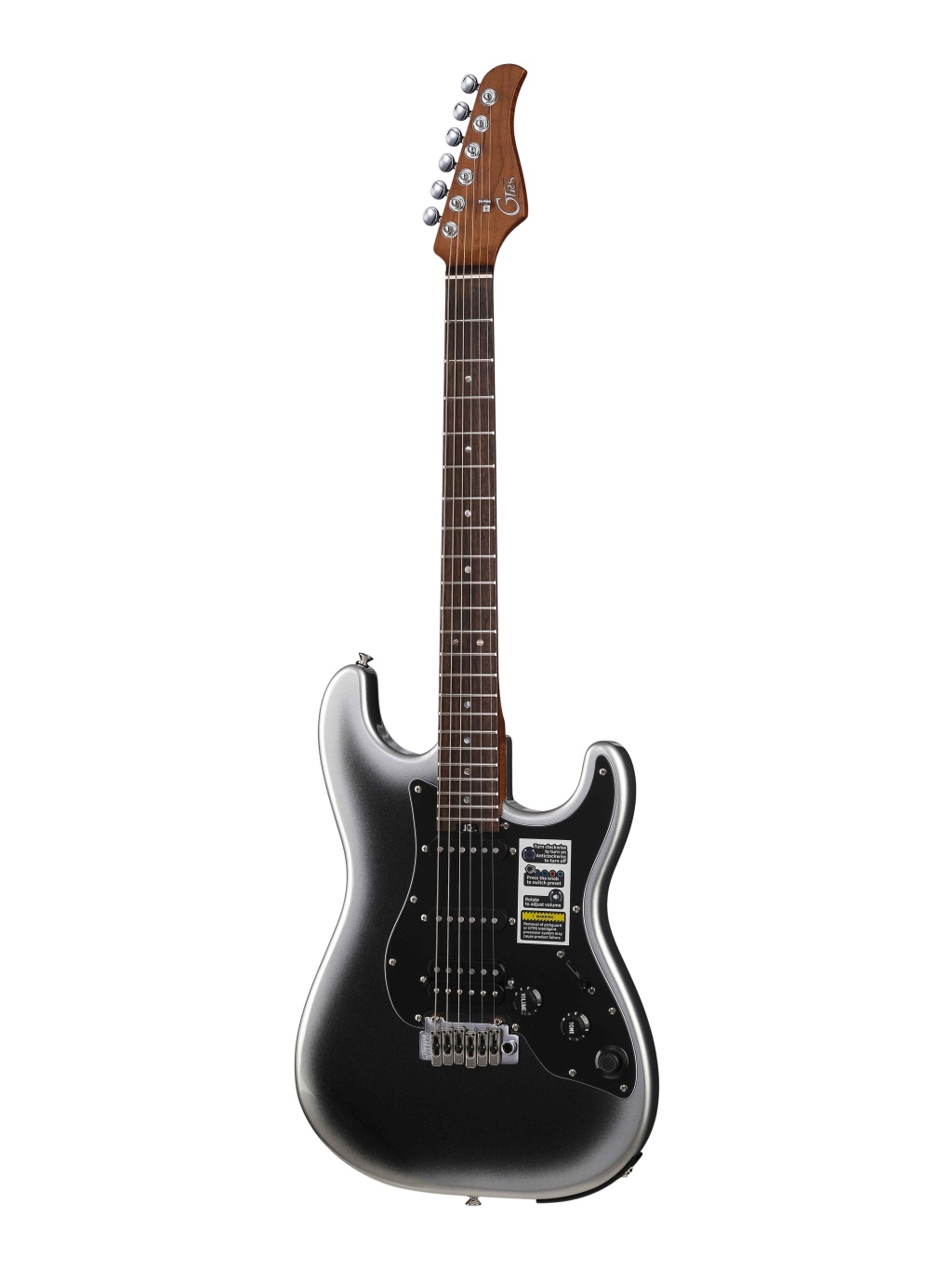 Электрогитара с встроенным процессором, серебристая, GTRS P800-Professional-800-DS