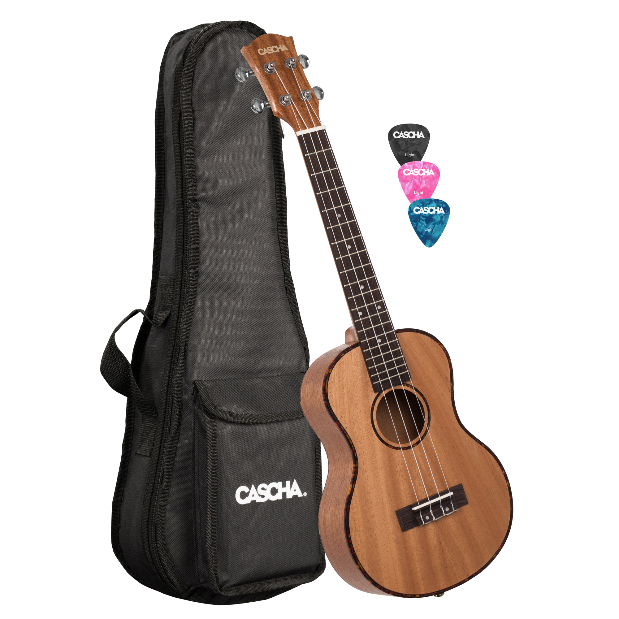 Укулеле тенор, с чехлом, цвет натуральный, Cascha HH-2048 Mahogany Series