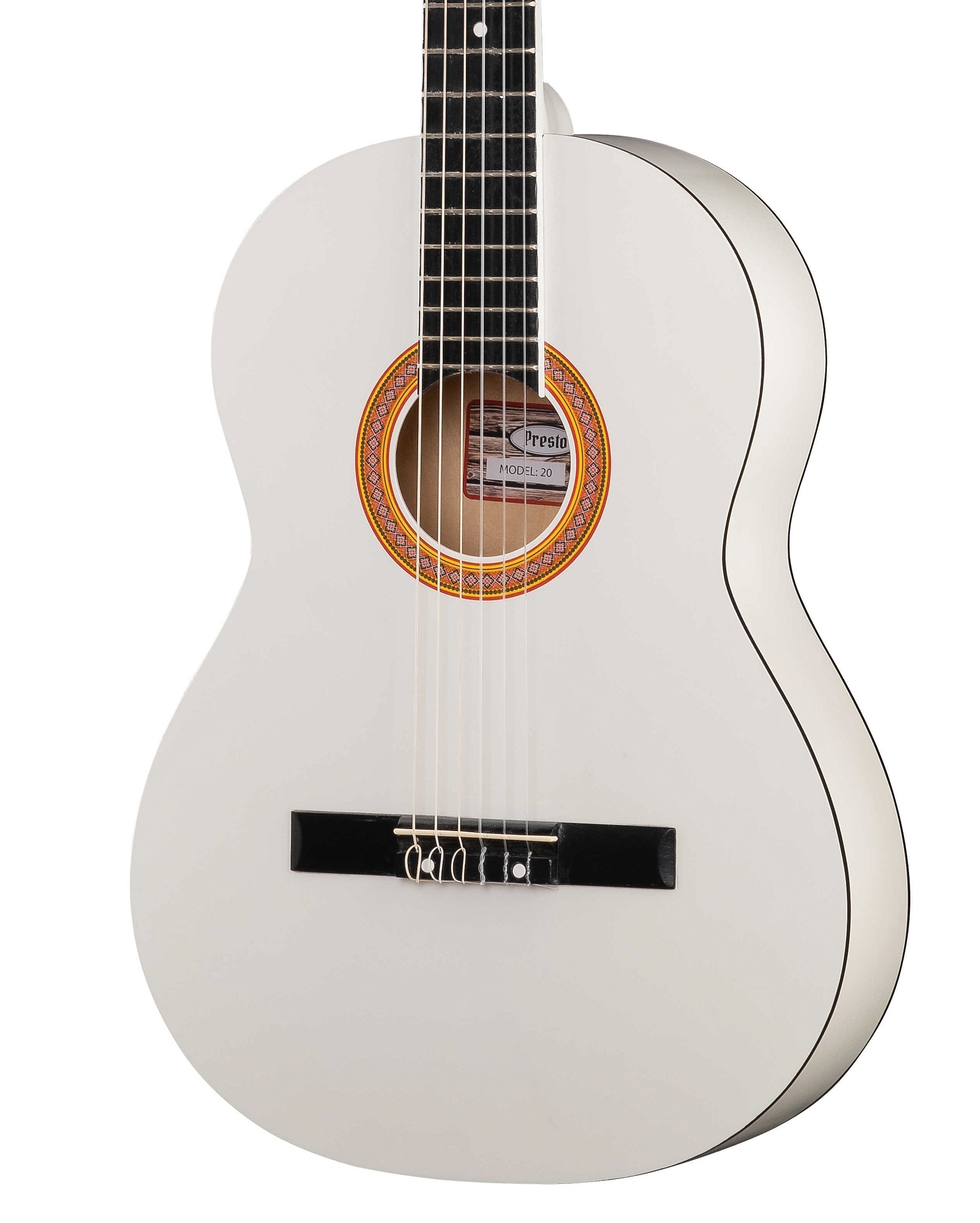 Классическая гитара, белая, глянцевая, Presto GC-WH20-G — изображение 3